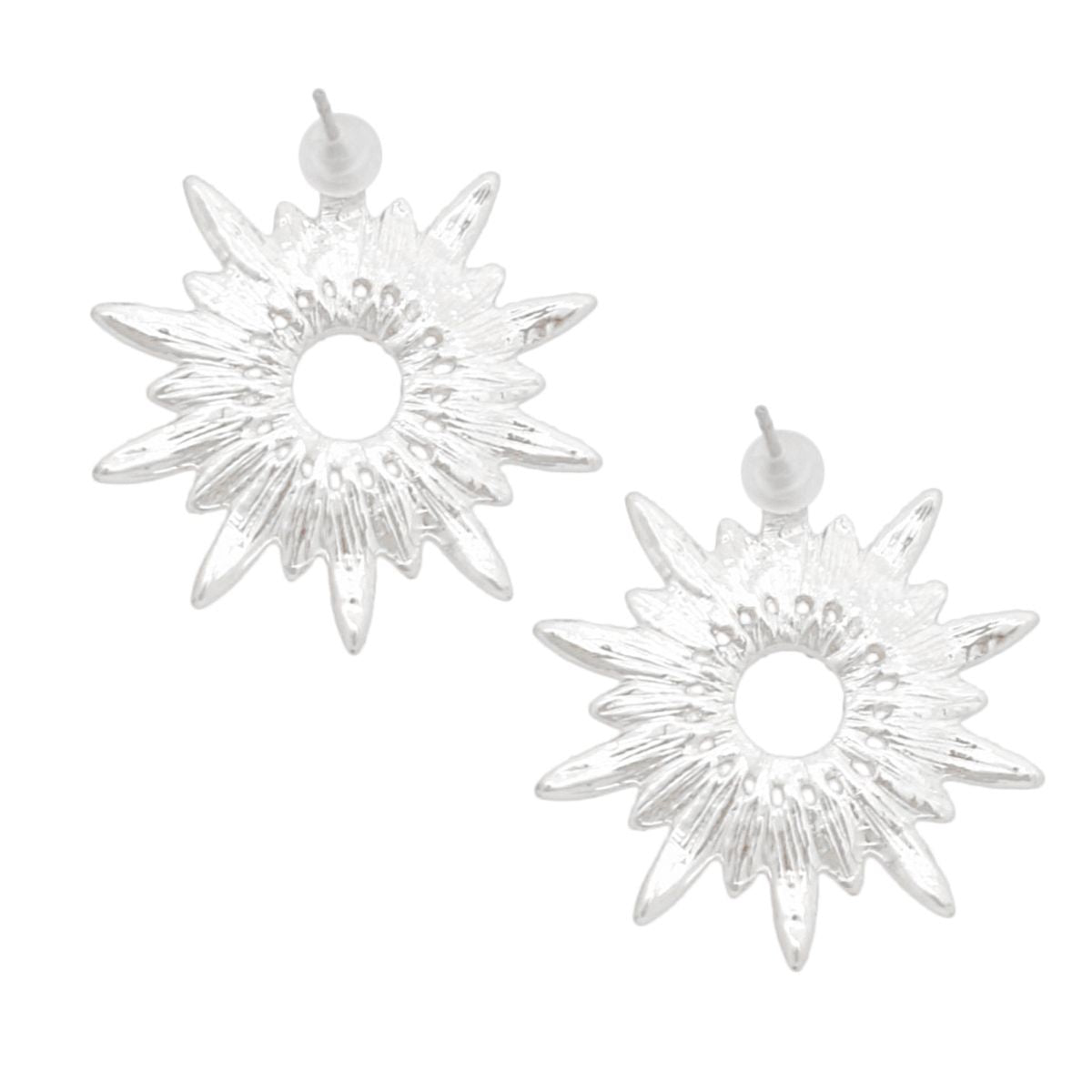 Silver Celestial Star Stud Earrings for Women – Stylish Fashion Jewelry