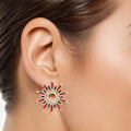 Women’s Stud Earrings Celestial Star Red Green Stylish Jewelry