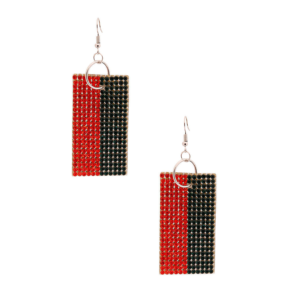 Statement Stripe Stone Earrings Silver Stunner Stylish Jewelry
