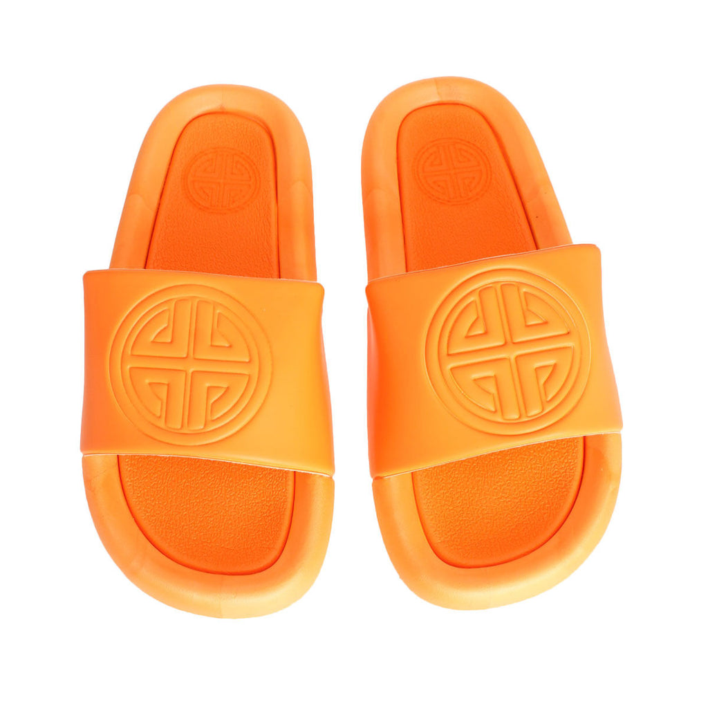 Fashion Slide Sandal Size 7 Orange Cloud Trendy Casual