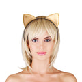 Fashion Headband with Gold Kitty Ears – Stylish Accessory