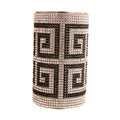 Statement Silver and Black Cuff Bracelet Versace Style Chic Jewelry Accessory