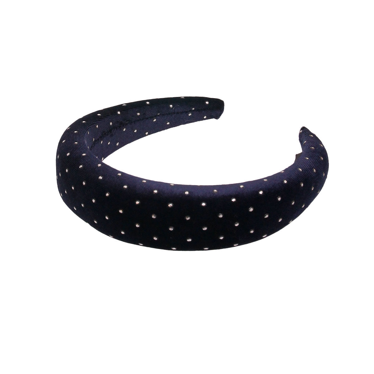 Velvet Headband Navy with Silver Studs – Stylish Fashion Accessory