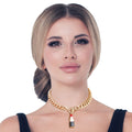 Charm Necklace with Red Lipstick Pendant – Trendy Fashion Jewelry Accessory