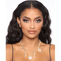 Charm Necklace Gold Love Stylish Statement Jewelry Accessory