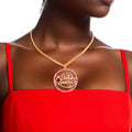 Statement Necklace Pink Birthday Queen Trendy Jewelry Accessory