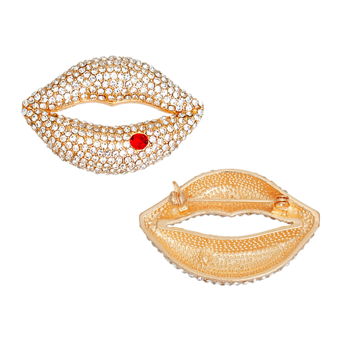 3D Lips Brooch Pin for Women Trendy Statement Jewelry Accessory