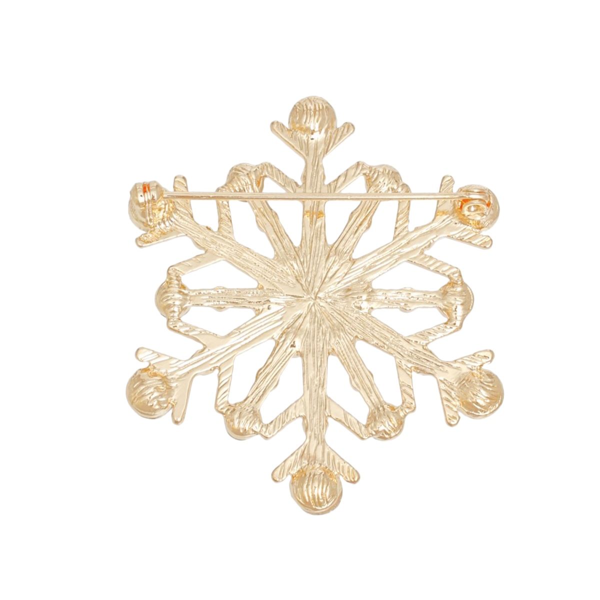 Gold Snowflake Brooch Pin for Women – Stylish Statement Jewelry Accessory