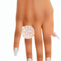 Statement Cocktail Ring Gold Crystal Bauble Stylish Fashion Jewelry