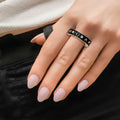 Roman Numeral Ring Black Stylish Statement Jewelry Accessory
