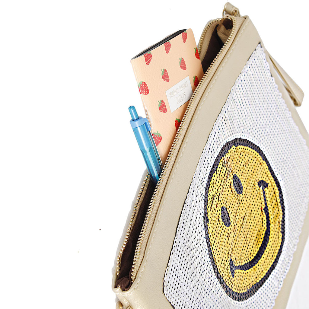 Fashion Clutch Gold Sequin Stylish Statement Evening Bag