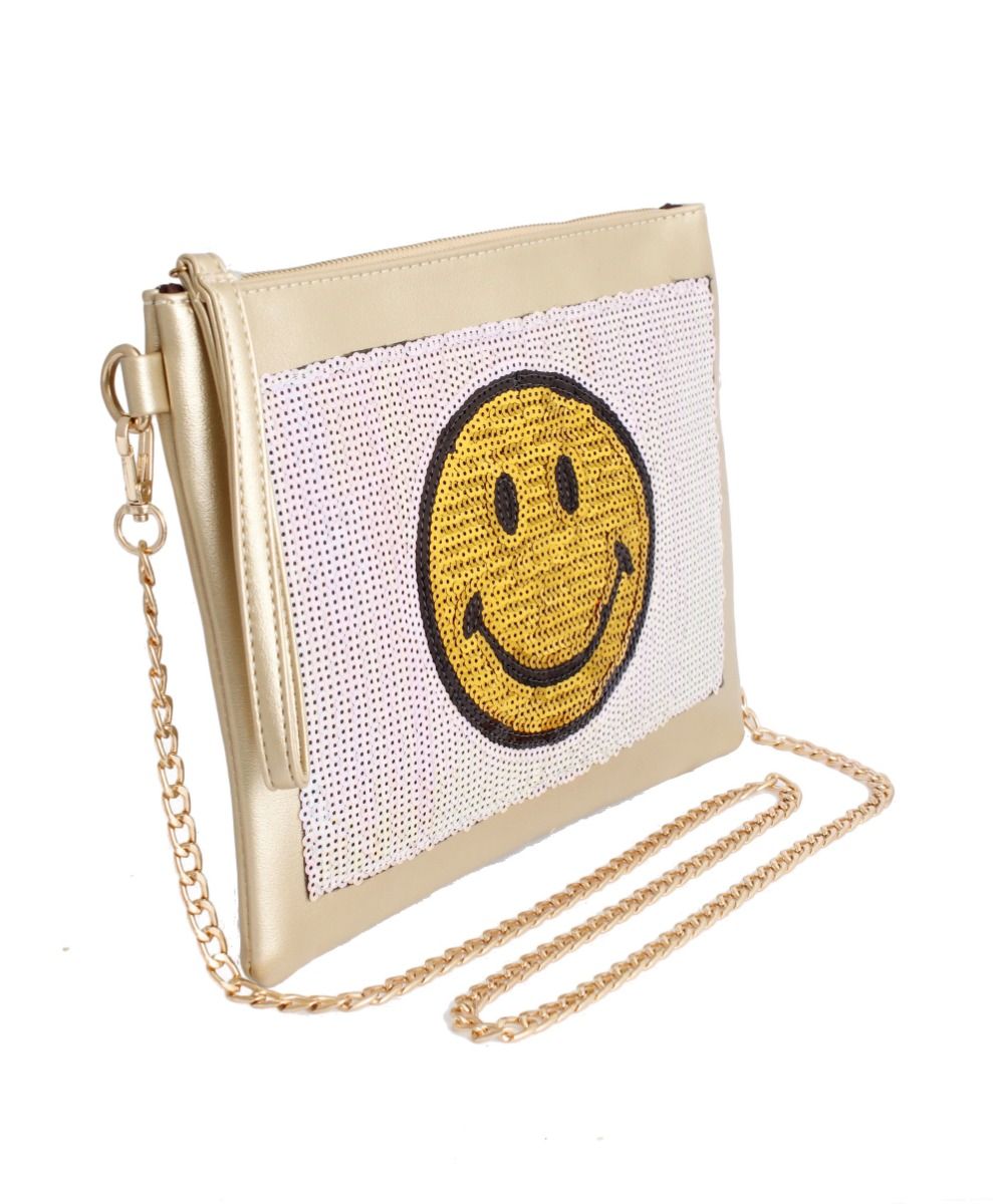 Fashion Clutch Gold Sequin Stylish Statement Evening Bag