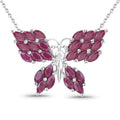 3.12 Carat Genuine Ruby .925 Sterling Silver Pendant