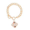Designer Bracelet Striped Blossoms Stylish Luxury Statement Jewelry