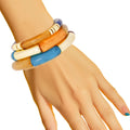 Stretch Tube Bangles Dark Multi Layered Stylish Jewelry Accessories