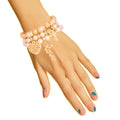 Layered 3 Strand Cream Love Bracelet Stylish Chic Jewelry Accessory