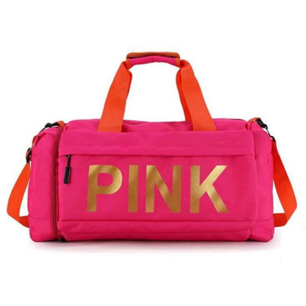 Travel Duffel Bag Fuchsia Canvas Stylish Casual Accessory