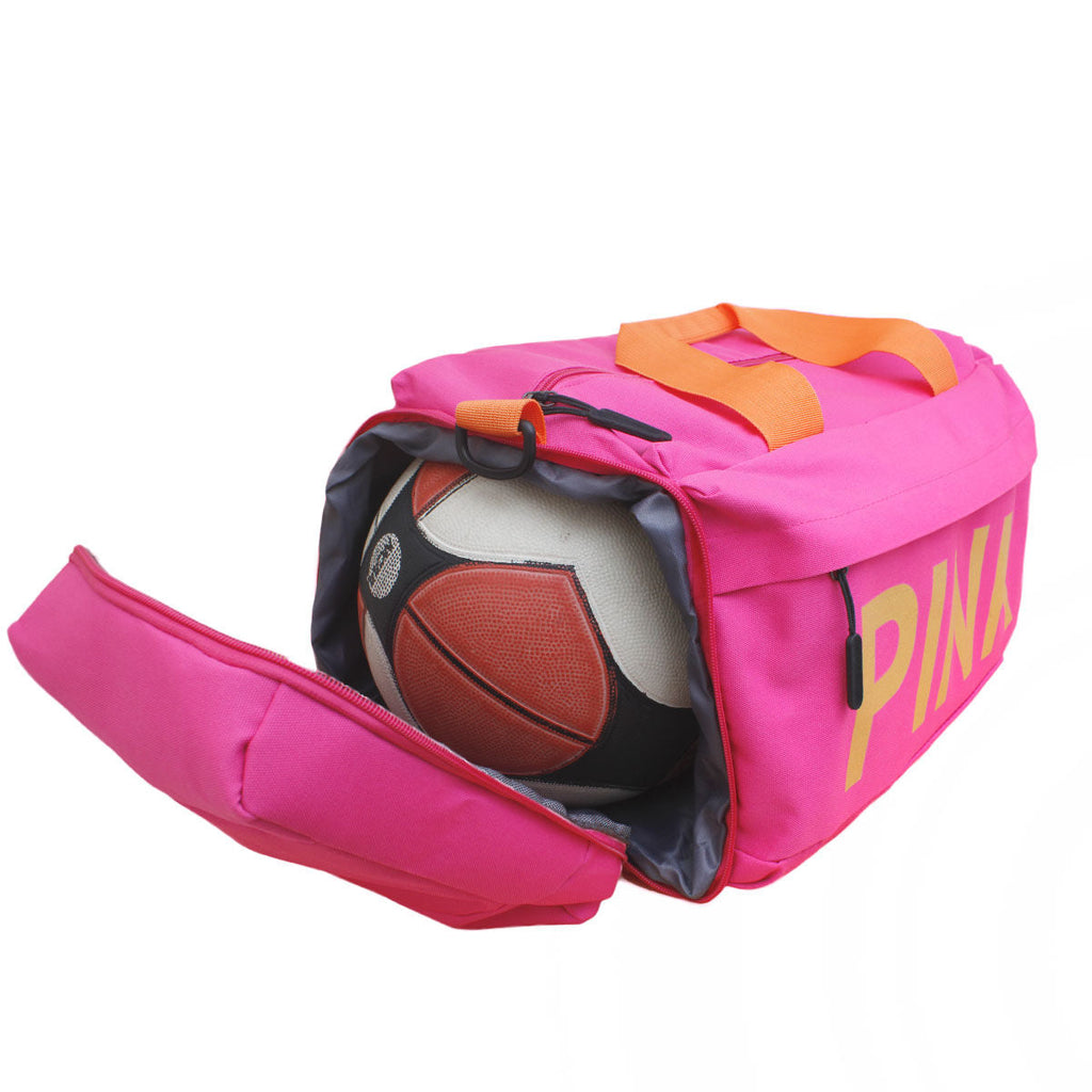 Travel Duffel Bag Fuchsia Canvas Stylish Casual Accessory