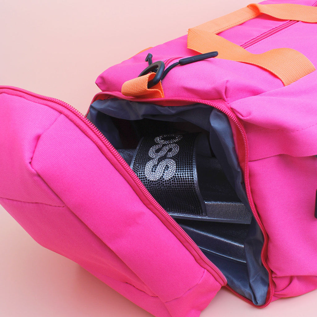 Travel Duffel Bag Fuchsia Canvas Stylish Casual Accessory