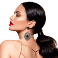 Drop Earrings Black Antique Silver Stylish Statement Jewelry
