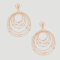 Delicate Gold Multi Ring Loop Earrings – Elegant, Stylish Statement Jewelry