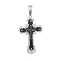 Cross Pendant Black Stainless Steel Stylish Jewelry Accessory