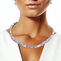 Rounded Link Chain Necklace Silver Stainless Steel Stylish Jewelry