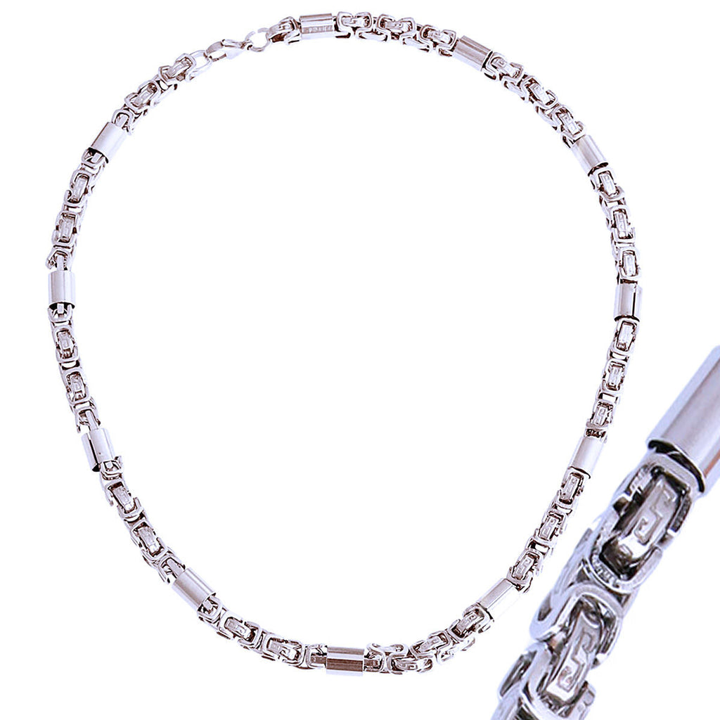 Rounded Link Chain Necklace Silver Stainless Steel Stylish Jewelry
