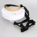 Choker Necklace Set Woven Gold Velvet Stylish Statement Jewelry
