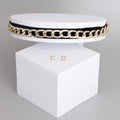 Leather and Metal Choker Necklace Stylish Statement Jewelry Accessory