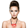 Metal Pendant Set Red Stylish Statement Jewelry
