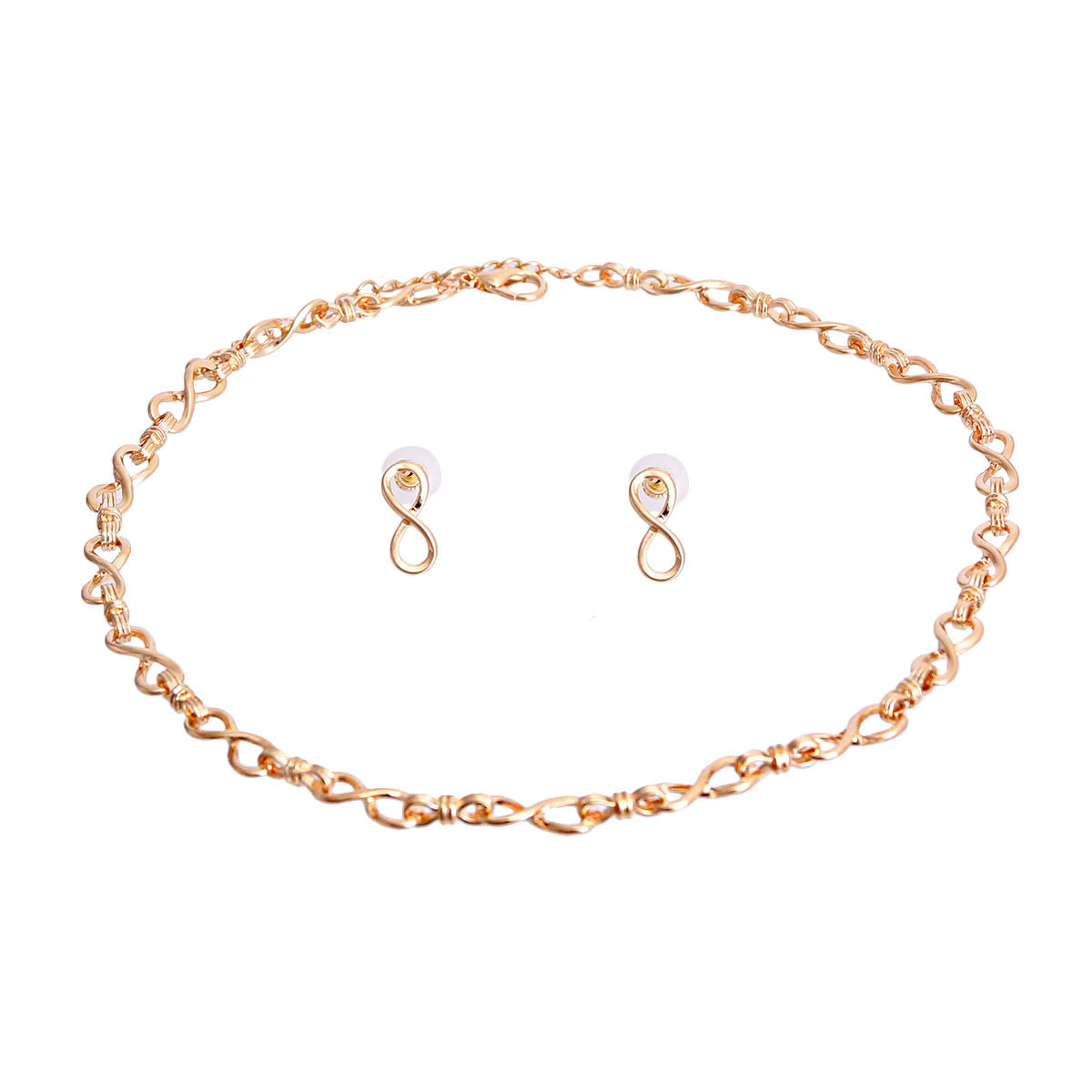Statement Necklace Gold Infinity Link Stylish Jewelry Accessory