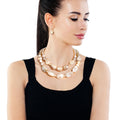 Bead Set Light Brown Marbled Stylish Jewelry Accessory