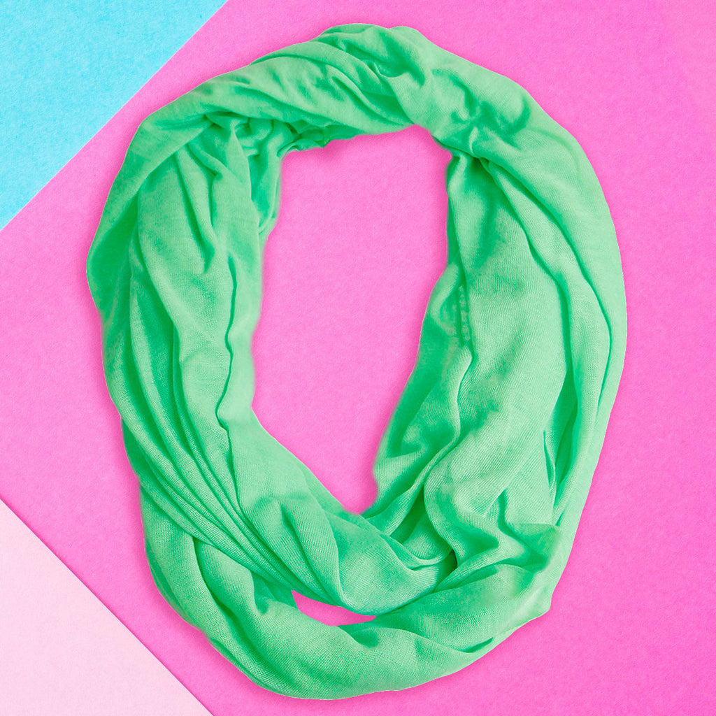 Infinity Scarf Bright Green Stylish Casual Accessory