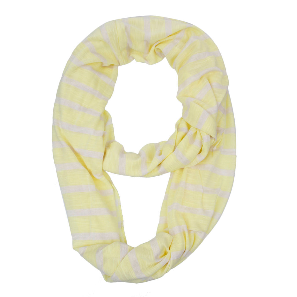 Infinity Scarf Yellow Striped Casual Chic Accessory
