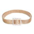 Statement Gold Pave 9 Row Buckle Belt Stylish Fashion Accessory