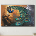 Peacock canvas art print - a vibrant and elegant statement Peacock art piece