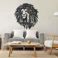 Lion of Judah, - Lion and Cross Christian die-cut metal sign, Christian Metal Sign, Christian Wall Art