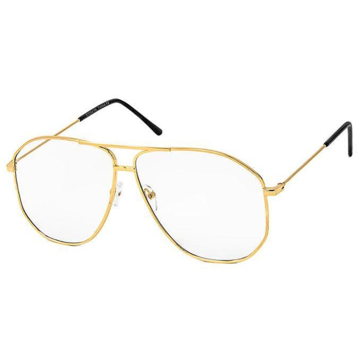 Blue Light Glasses Gold Aviator Stylish Trendy Eyewear