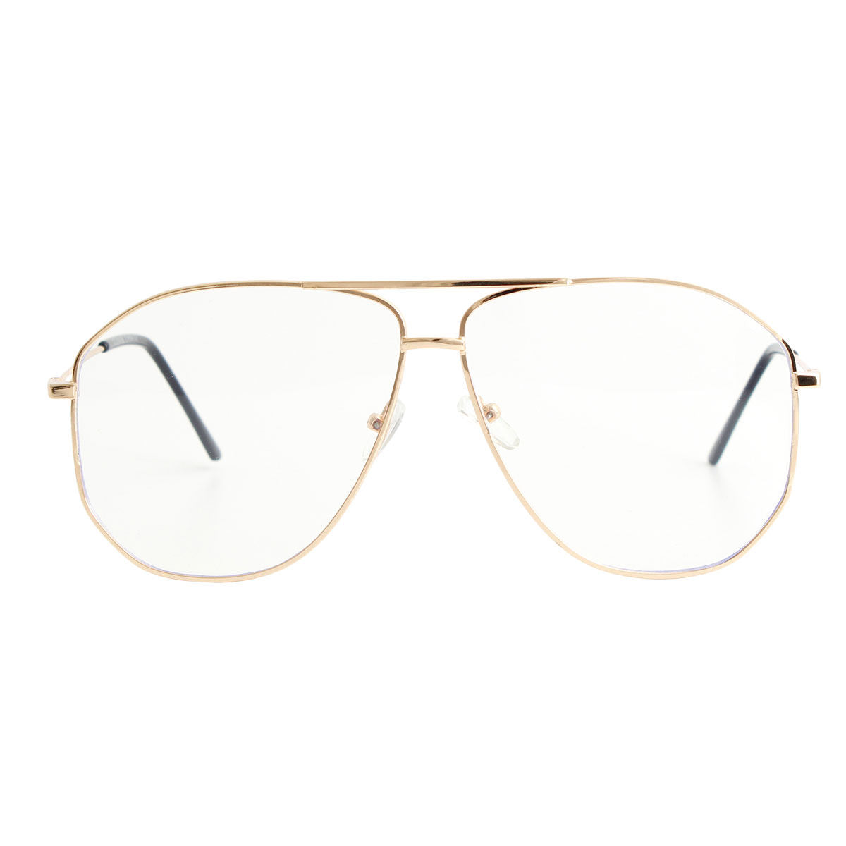 Blue Light Glasses Gold Aviator Stylish Trendy Eyewear