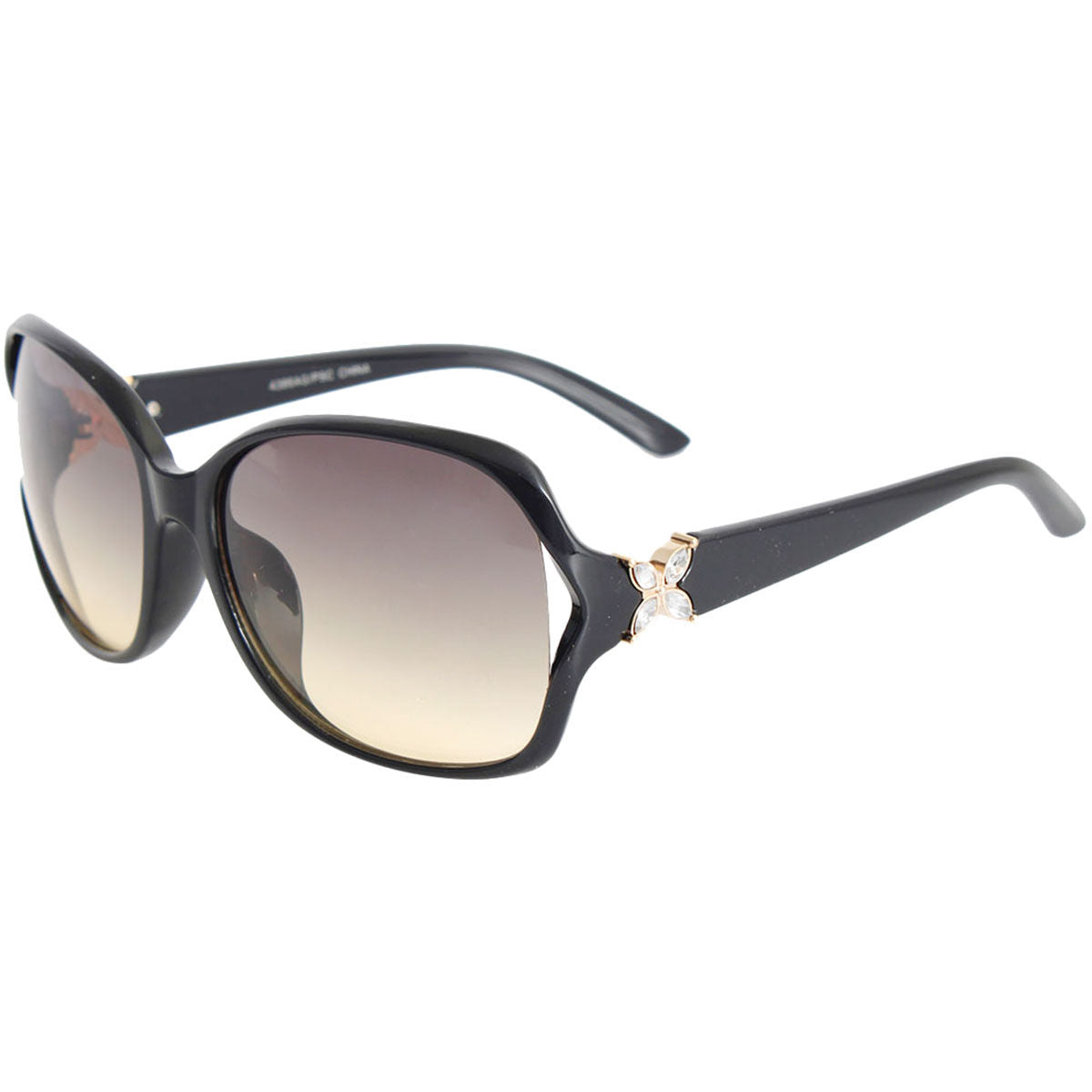 Sunglasses Retro Black Flower Stylish Statement Accessories