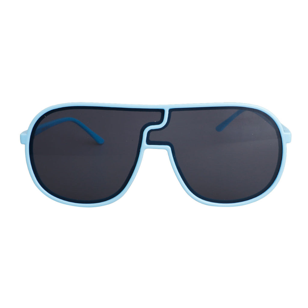 Aviator Sunglasses Blue Frame Puzzle Piece Trendy Fashion Accessory