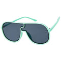 Aviator Sunglasses Mint Frame Stylish Puzzle Piece Design
