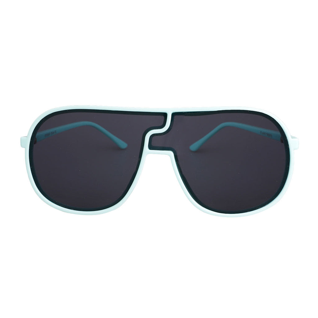 Aviator Sunglasses Mint Frame Stylish Puzzle Piece Design