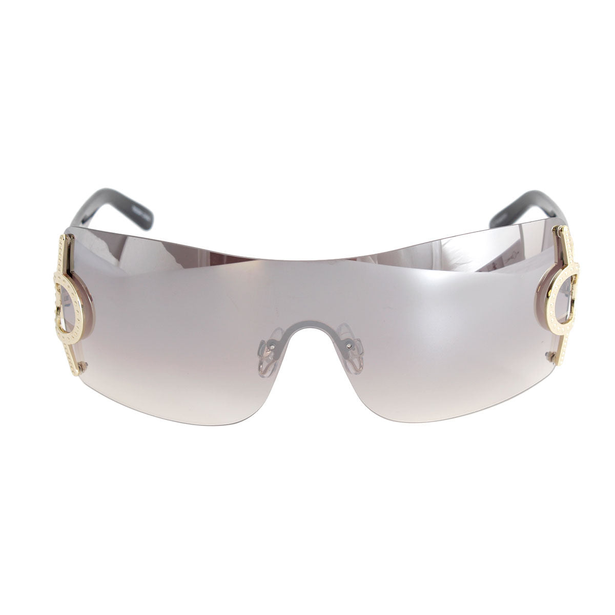 Sunglasses Black Gold Circle Stylish Chic Fashion Accessory