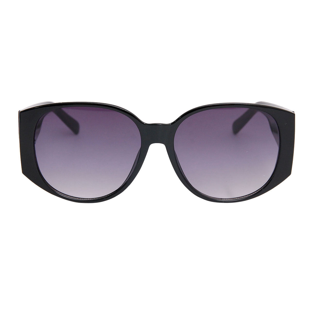 Sunglasses Black Rounded Wide Arm Stylish Fashion Accessory