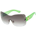 Rimless Butterfly Sunglasses Green Stylish Trendy Accessory