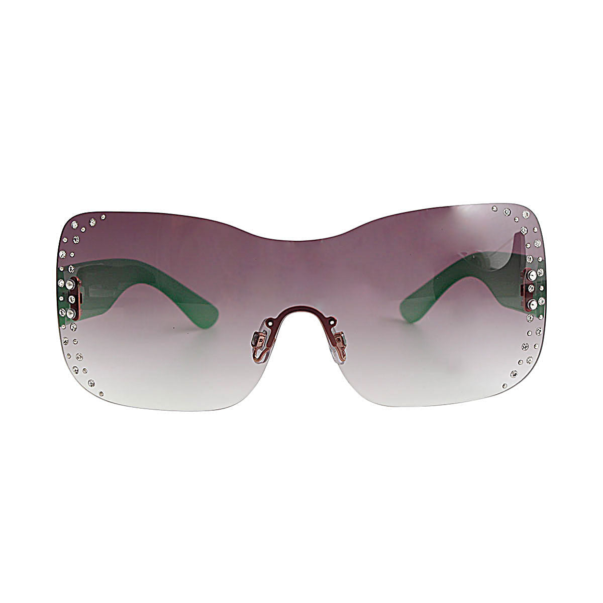 Rimless Butterfly Sunglasses Green Stylish Trendy Accessory