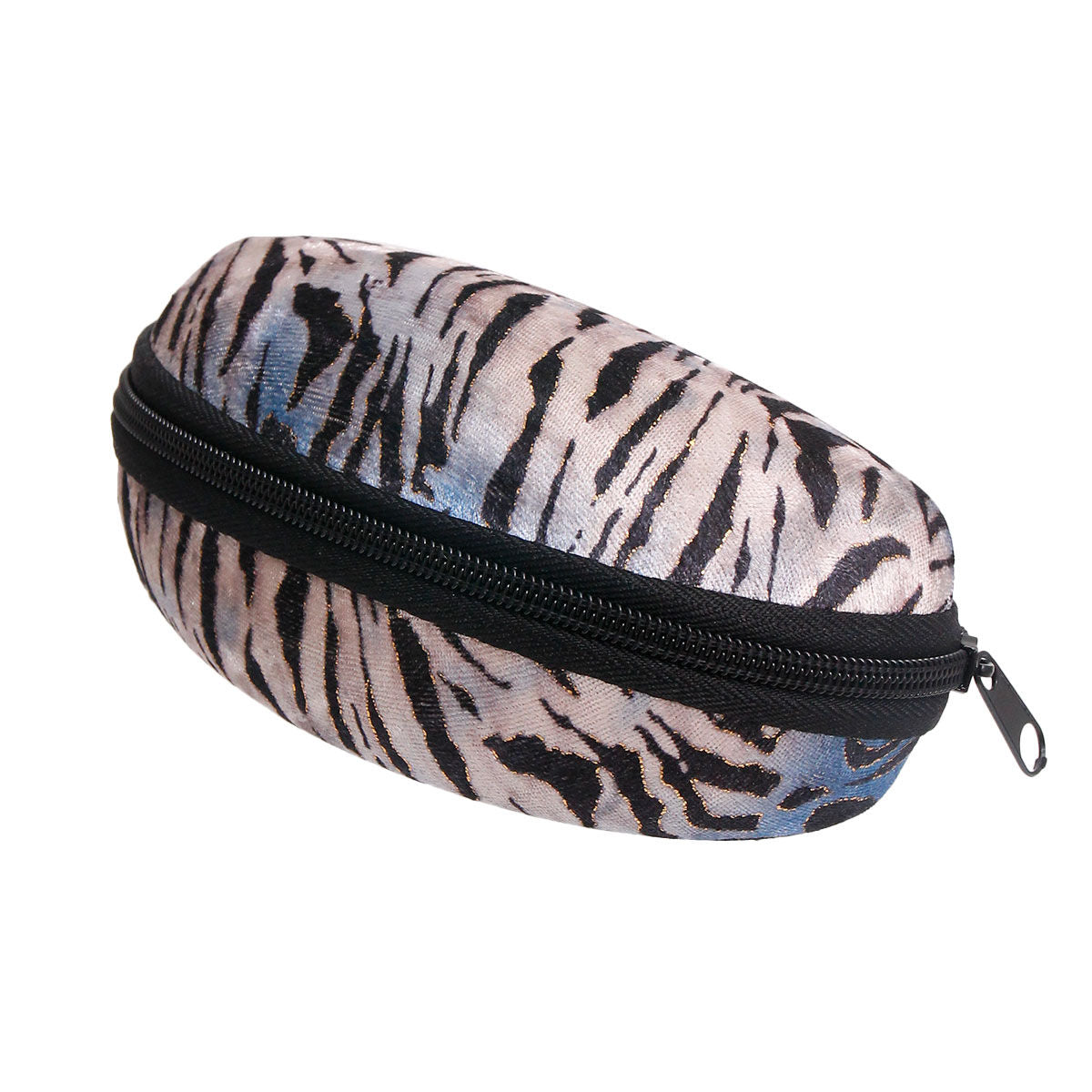 Sunglass Case Blue Tiger Stripe Fur Stylish Accessory