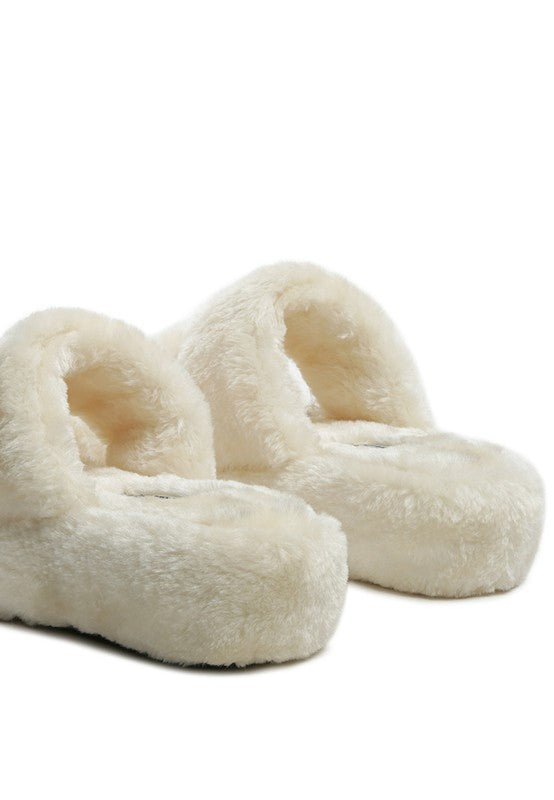 Double Strap Plush Slides